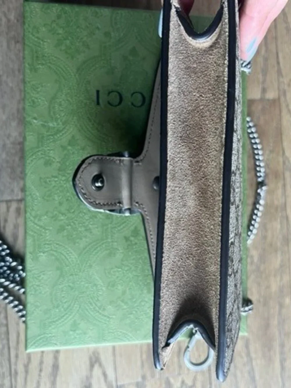 Gucci Beige Brown GG Supreme Dionysus Crossbody Bag